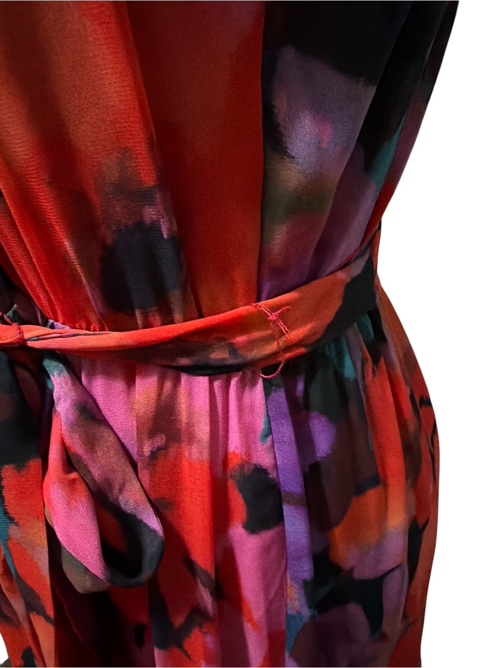 NWTAlex Marie Sz 16P Plus Nina Halter Maxi Dress Floral Tiered Ruffle Sleeveless - Picture 13 of 13
